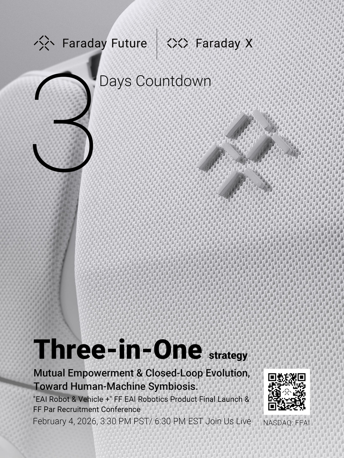 3 Days to “EAI Robot & Vehicle +” FF EAI Robotics Product Final Launch & FF Par Recruitment Conference